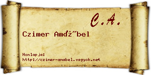 Czimer Amábel névjegykártya
